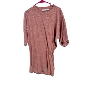 Free People Beach Heathered Dusty Pink Asymmetrical Tunic Cover Up Size Small